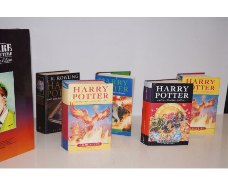 5 First edition Harry Potter books with Dan Dare book