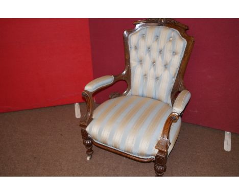 Victorian button back arm chair