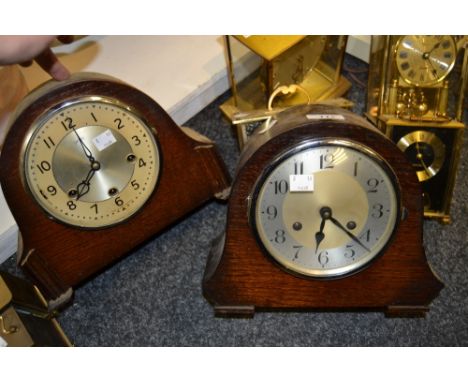 A Smiths oak mantel clock , 1930s