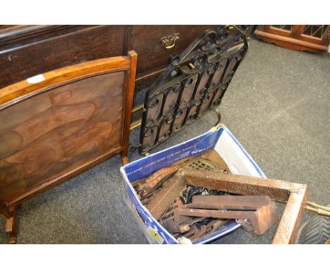 Fireside implements - fireguard, fire irons;  etc