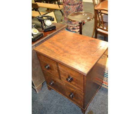 A Victorian mahogany commode , turned handles, c.1890 