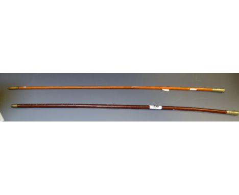 A Notts and Derby Regiment swagger stick; another, Royal Engineers (2)