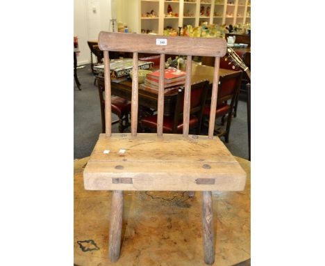 A country stick back child's chair