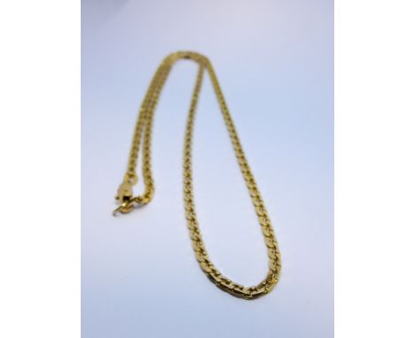 9ct yellow gold neck chain, hallmarked, with additional link piece, gross weight 13.1 grams