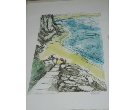 A Limited Edition print 'The Robberg Redcap' indistinctly signed 