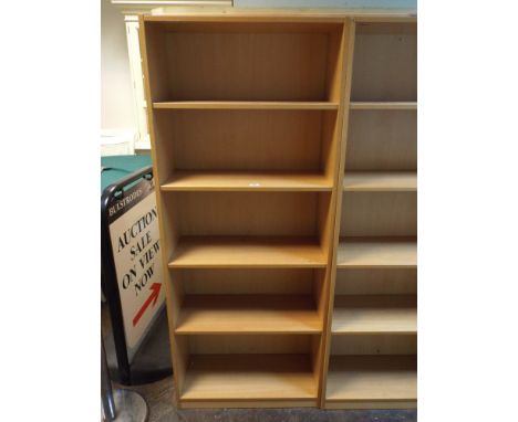 A quality beech bookcase shelf fitted 5 fixed shelves 