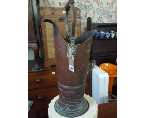 Victorian copper coal helmet 