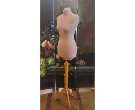 Fashion &amp; Textiles- A mannequin of female form, 20th century, adjustable height raised on turned column support on a trio