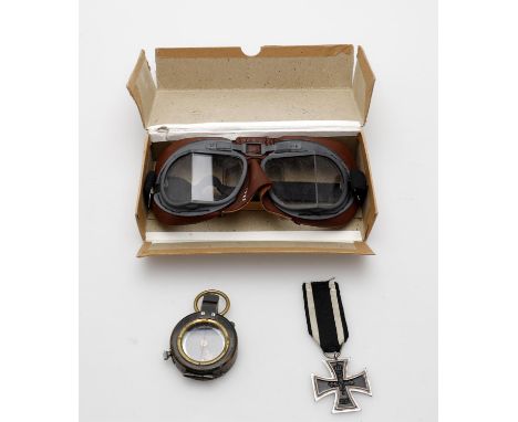 
	
		Y&nbsp;Militaria including; pair of WWII Royal Air Force Mk. VIII goggles, stores Ref. 22c/930, accompanied by original 