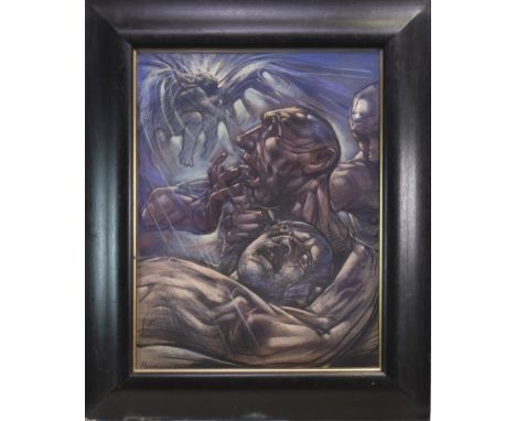 * PETER HOWSON (SCOTTISH b 1958), DILIGENT REAPER pastel on paper, signed and dated 2006, further signed, titled and dated 20