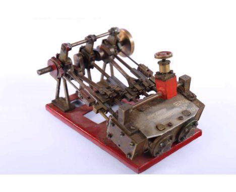WELL ENGINEERED STUART STEAM ENGINE
finished in red, 18cm high