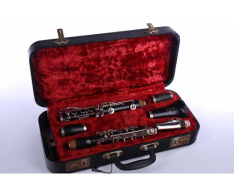 BOOSEY & HAWKES IMPERIAL 926 CLARINET
serial number 358469, in red velvet lined fitted case
