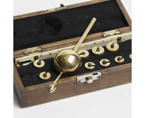 LATE NINETEENTH CENTURY MAHOGANY CASED SIKES HYDROMETER
marked Dring & Fage, Customs & Excise, numbered 9305, with a signed i