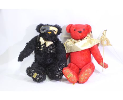 Steiff - 2 x limited edition mohair Merrythought bears - Lot includes a #KC26BD 'Masked Ball' black bear (Limited edition num