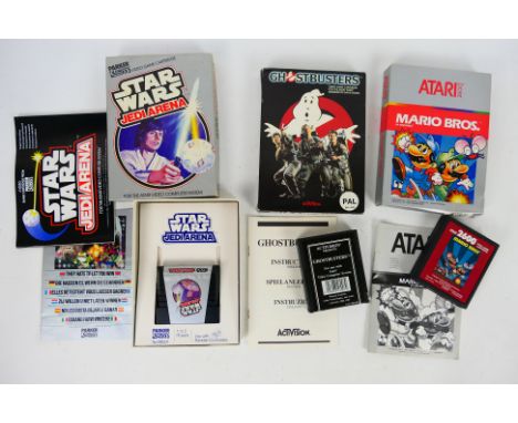 Atari - Activision - Parker - Three boxed Atari 2600 video games. Lot consists of 'Ghostbusters'; 'Star Wars Jedi Arena; and 