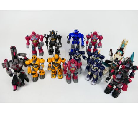 Hasbro - Takara -Tomy - Hap P Kid - Two unboxed Hasbro Transformers and a group of loose Hap P Kid Robots. Lot includes Hasbr