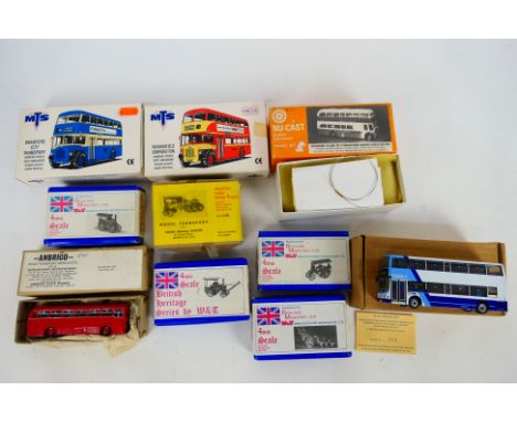Anbrico - Nu Cast - MTS - Rowland Miniatures - Eames. A selection of Nine boxed, unassembled / assembled model bus and tracti