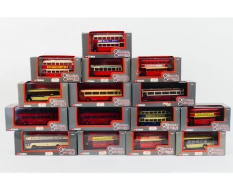 Corgi Original Omnibus - 15 diecast 1:76 scale model buses from Corgi OO. Lot includes Corgi OO #97811 BUT 9611T 'Notts & Der