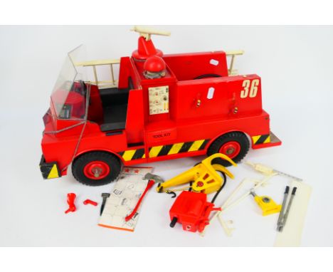 Action Man - Hasbro -GI Joe - A rare unboxed #34741 Action Man Emergency Fire Tender. The model which is marked 'GI Joe Hasbr