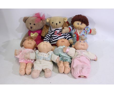 Mattel, Edycja Limitowana - 5 x Mattel Cabbage Patch dolls, and 2 x bears - Cabbage patch dolls range from 1970s/80s/90s. Lar
