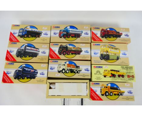 Corgi Classics - 10 collectible boxed diecast commercial vehicles from Corgi Classics. Lot includes #97326 AEC Eliptical Tank