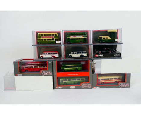 Corgi Original Omnibus - 12 boxed diecast 1:76 scale model buses from Corgi OO. Lot includes #97905 Limited Edition Leyland L