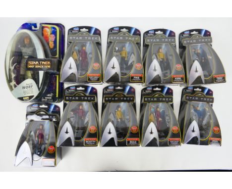 Playmates - Diamond Select - A carded collection of mainly 4" 'Star Trek' themed action figures. Lot includes #61773 Cadet Ch