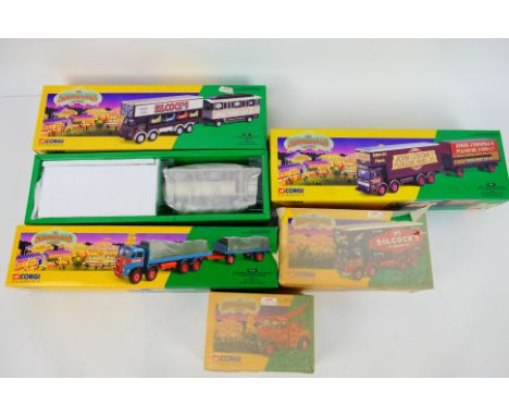 Corgi Classics - Five boxed Limited Edition diecast model vehicles from the Corgi 'Showmans' series. Lot contains #24801 Leyl
