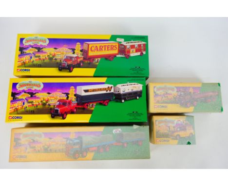 Corgi Classics - Five boxed Limited Edition diecast model vehicles from the Corgi Showmans' series. Lot contains #16502 Scamm
