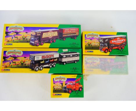 Corgi Classics - Five boxed Limited Edition diecast model vehicles from the Corgi 'Showmans' series. Lot contains #24401 Leyl