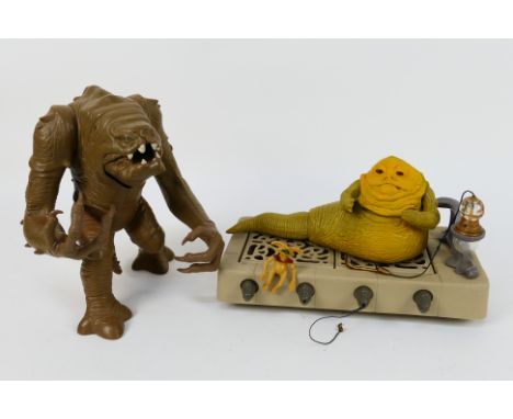 Star Wars - Kenner - Two vintage unboxed Star Wars action figures / playset from ROTJ. Lot consists of a Jabba the Hut playse