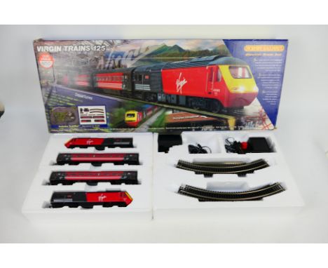 Hornby - A boxed Hornby R1101 Virgin Trains 125 OO gauge electric train set. The set comes with power car, dummy car and two 