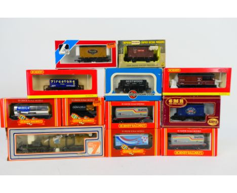 Hornby - Lima - Wrenn - Airfix - 12 boxed HO?OO gauge boxed freight rolling stock items. Lot includes Lima 309067 British Ste