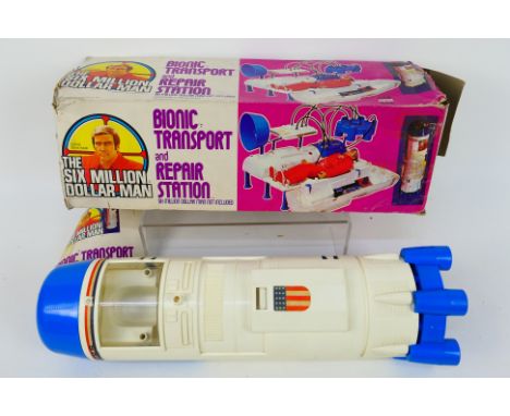Denys Fisher - A boxed vintage Denys Fisher Six Million Dollar Man 'Bionic Transport &amp; Repair Station'. The toy shows pla