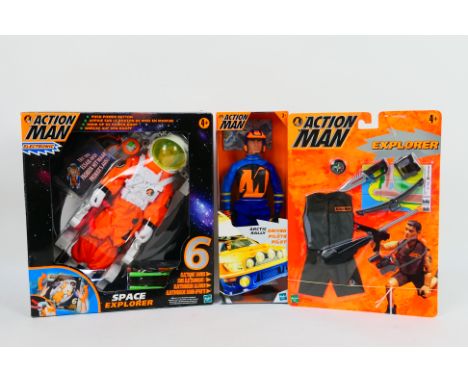 Hasbro - Action Man - 2 x boxed Action Man figures and a carded outfit, Space Explorer Electronic with accessories, Arctic Ra