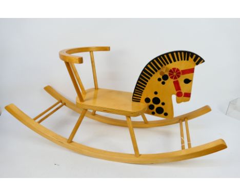 Unbranded - A children's wooden rocking horse chair in Good condition with signs of light use. It measures 86 cm x 41 x 30 wi