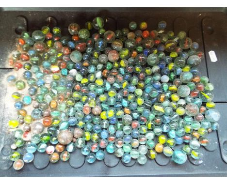 A collection of vintage marbles