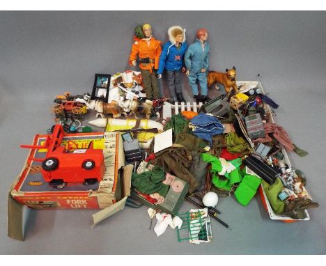 Palitoy, Action Man, Britains and Others - Three vintage unboxed Palitoy Action Man Figures with a large collection of Action