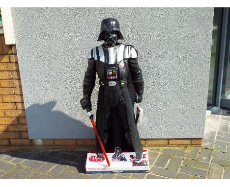 Disney, Jakks, Star Wars - A Jakks Big Figs Darth Vader Battle Buddy. The figure stands at 122 cm in height and is signed by 