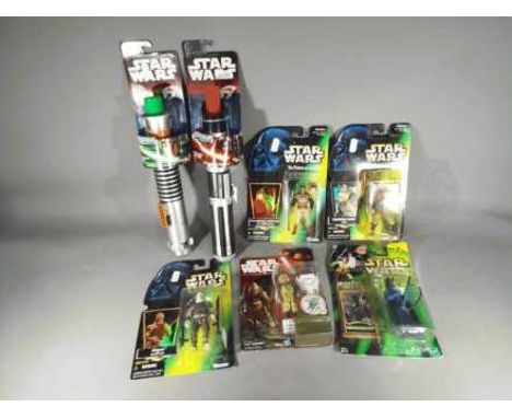 Retail stock - five Star Wars Power of Jedi and The Force Awakens figures to include Gamorrean Guardi, Dengar and similar, al