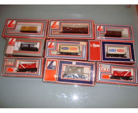 A group of boxed Lima wagons as lotted - Good, Fair to Good boxes (9)