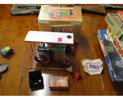 A Mamod steam traction engine, boxed