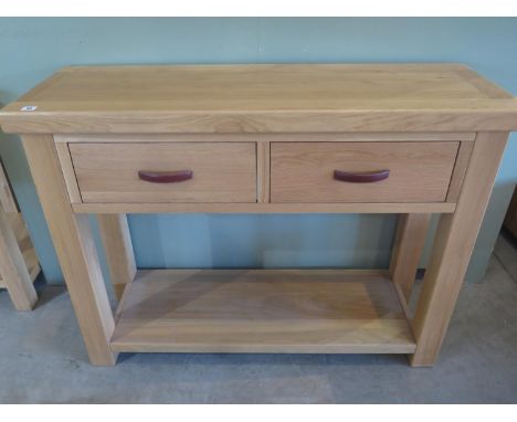 A large Imperial two drawer console table - W120cm x D40cm x H90cm 