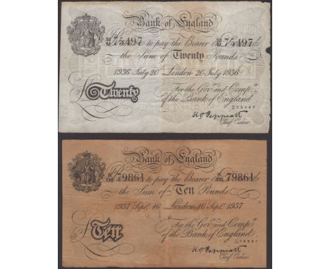 Bank of England, Kenneth O. Peppiatt, £10, London, 16 September 1937, serial number K/195 79861, also an Operation Bernhard £