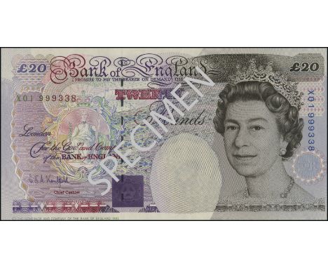 Debden Presentation Folders, Graham E. A. Kentfield, ‘Last and First’ £20 set, June 1991 and September 1993, serial number W3