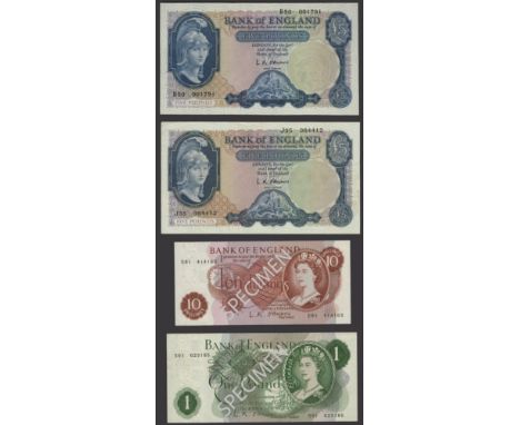 Bank of England, Leslie K. O’Brien, £5 (2), 21 February 1957, serial number B50 001791, also 12 July 1961, serial number J35 