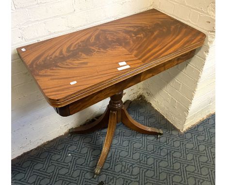 FLAME MAHOGANY CARD TABLE