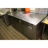 Turbo Air three-door cooler, model MUR72-N, serial #H2KMU7RC2445, length 72"
