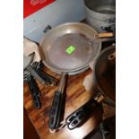 Three frying pans
