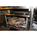 Stainless steel base with undershelf, 3 ft